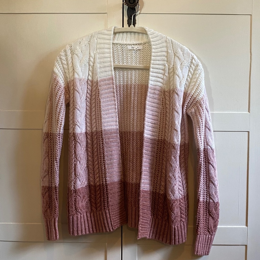 Maurices Ombre Cable Knit Open Front Cardigan